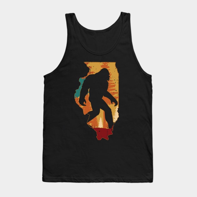 Bigfoot Retro Vintage Sasquatch Illinois Tank Top by ryanjaycruz